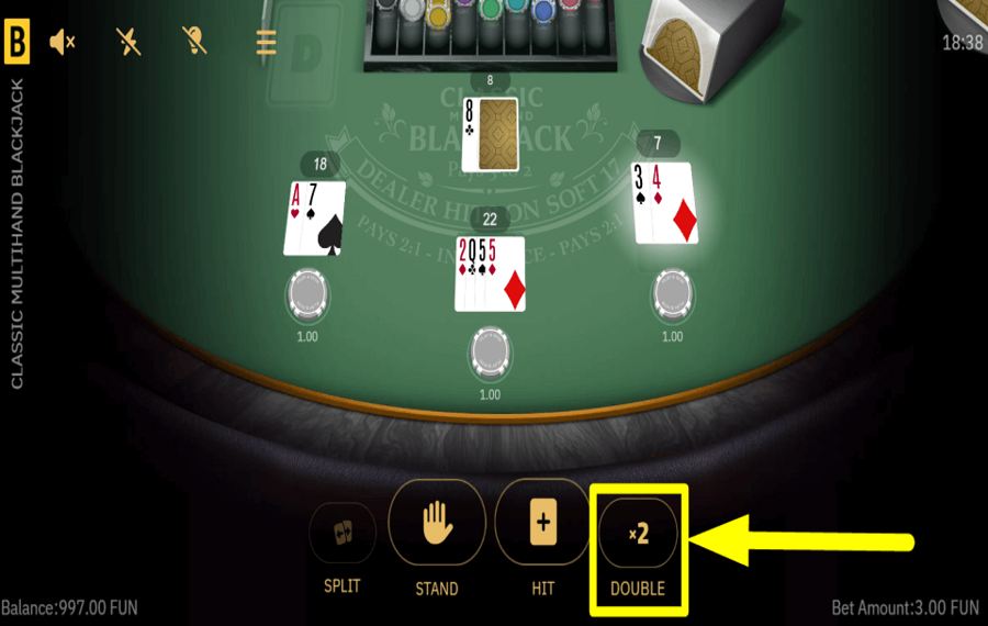 Classic Multihand Blackjack POUSSE TA CHANCE.