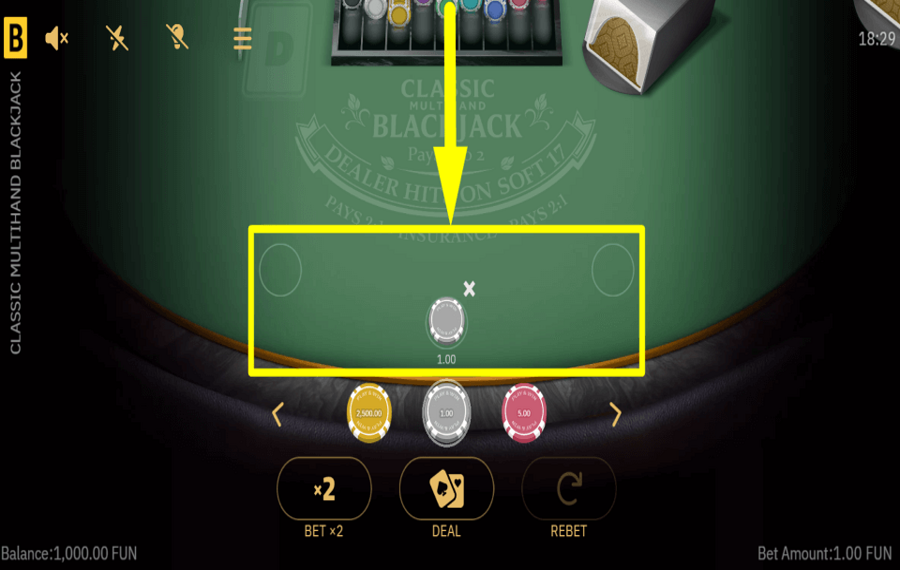 Classic Multihand Blackjack FAITES VOS PARIS.