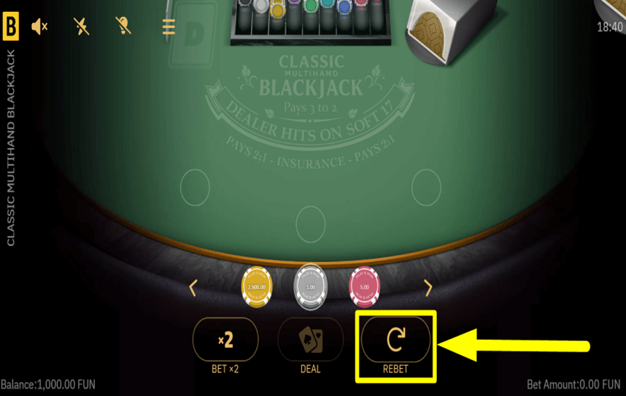 Classic Multihand Blackjack JOUEZ UNE FOIS DE PLUS.