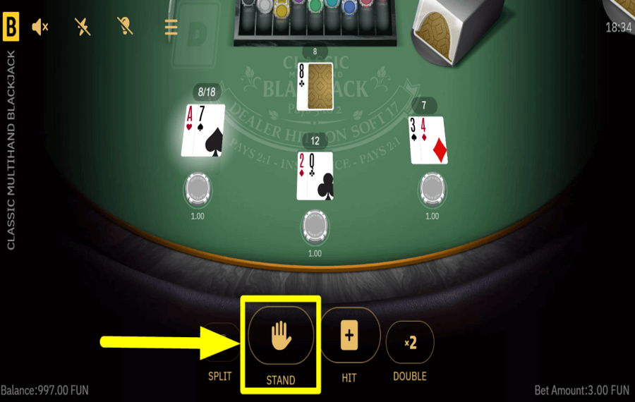 Classic Multihand Blackjack FAITES UNE PAUSE POUR RÉFLÉCHIR.
