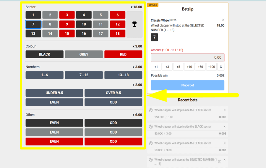 Classic Wheel RNG CHOOSE THE ODDS.