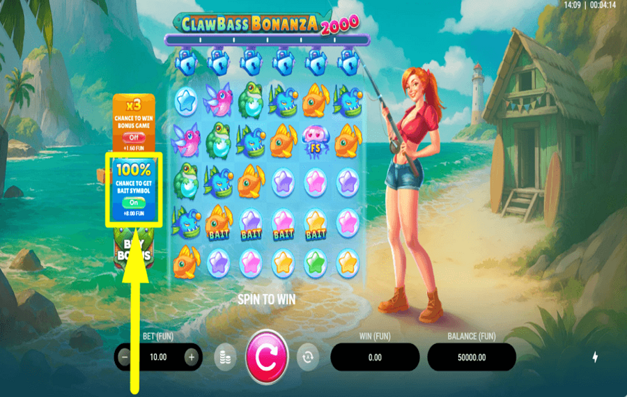 Clawbass Bonanza 2000 Ставьте больше монет.