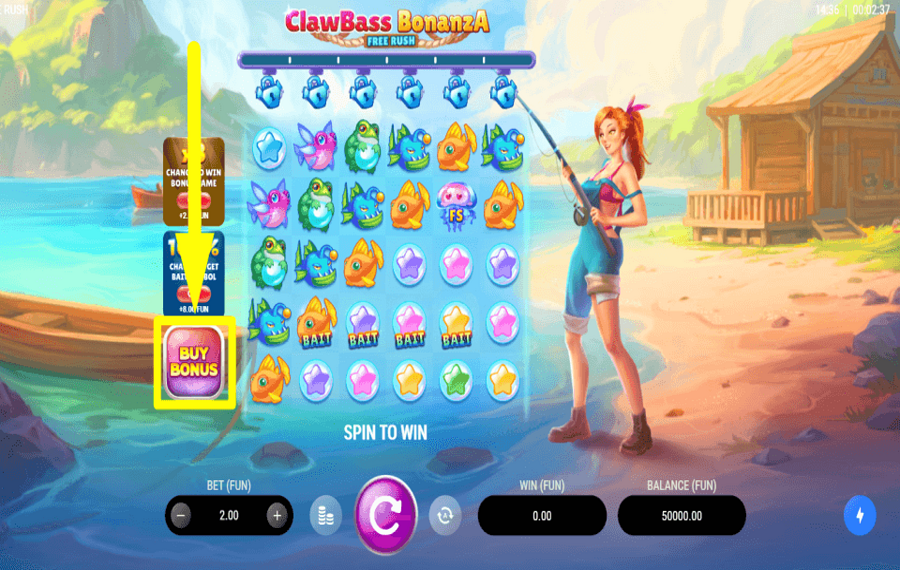 ClawBass Bonanza Free Rush RECOGE TURNOS EXTRA.