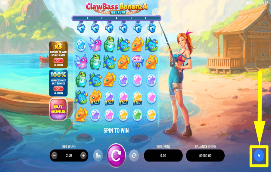 ClawBass Bonanza Free Rush CONTROLA EL RITMO.