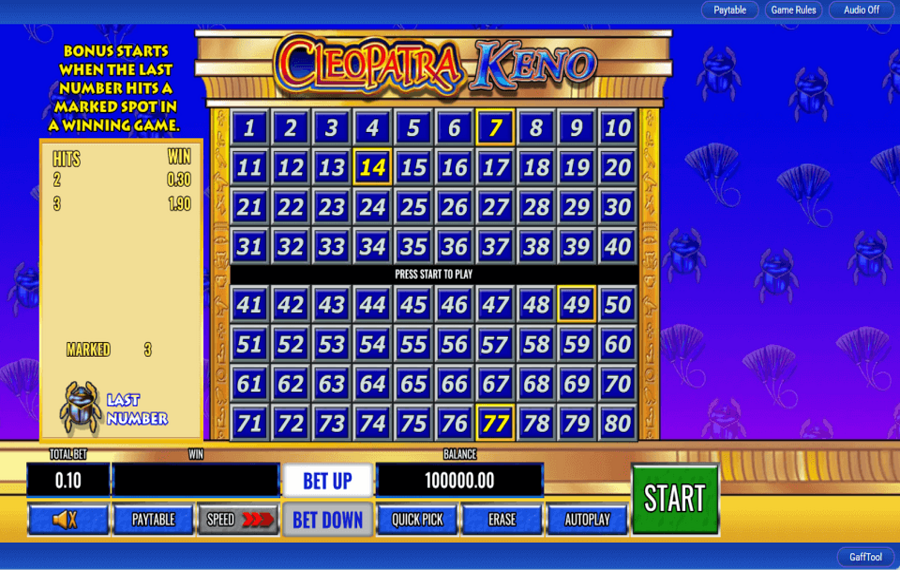 Cleopatra Keno ПРЕССА НОМЕРА.