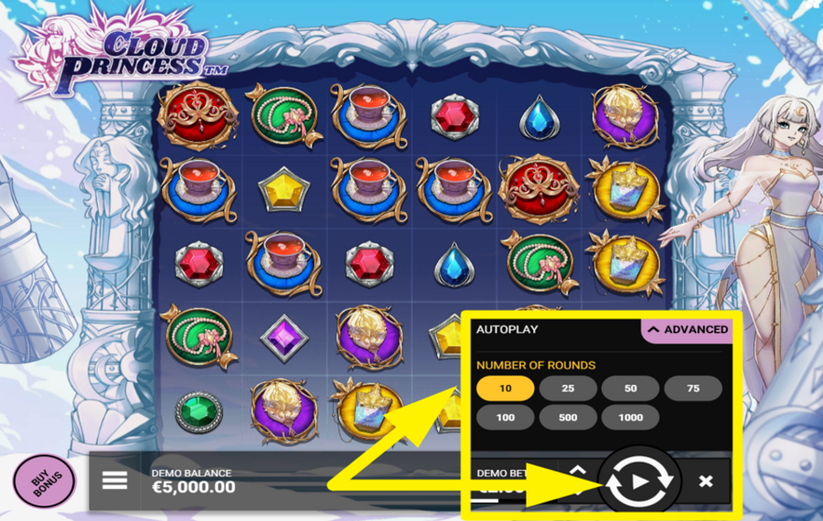 Cloud Princess ACTIVATE AUTOMATIC PLAY.