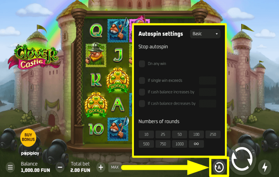 Clover Castle PROCÉDER AUTOMATIQUEMENT.