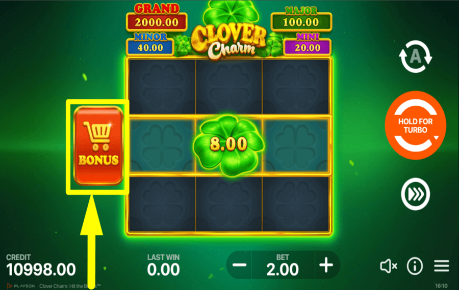 Clover Charm Hit the Bonus ПОКУПКА ДЛЯ БОНУСА.