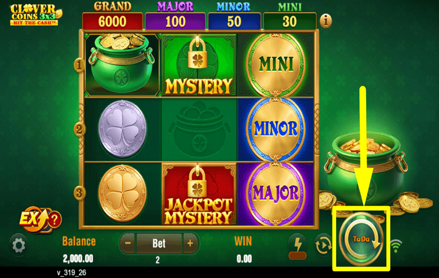 Clover Coins 3x3 Hit the Cash COMMENCEZ À JOUER.