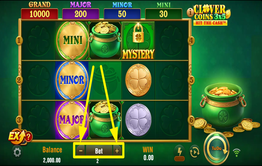 Clover Coins 3x5 CHOISISSEZ VOTRE MISE.