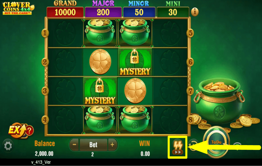 Clover Coins 4x4 Hit the Cash STEP UP YOUR PACE.