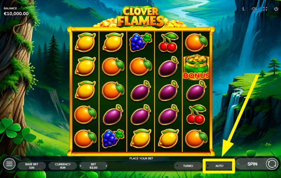 Clover Flames UTILIZZA LA RIPRODUZIONE AUTOMATICA.