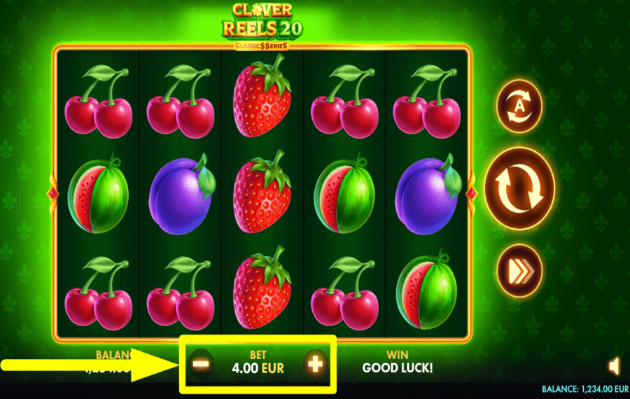 Clover Reels 20 Classic Series CHOOSE YOUR BET.