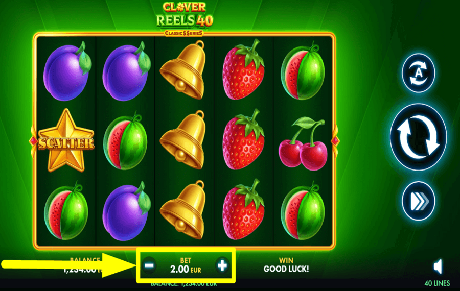 Clover Reels 40 Classic Series PLACE YOUR BET.