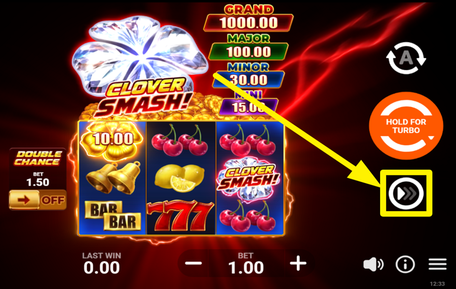 Clover Smash ACCELERA IL RITMO.