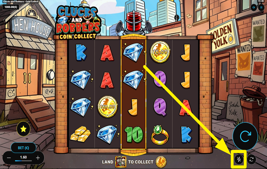 Clucks and Robbers Coin Collect MAXIMISEZ LA VITESSE.