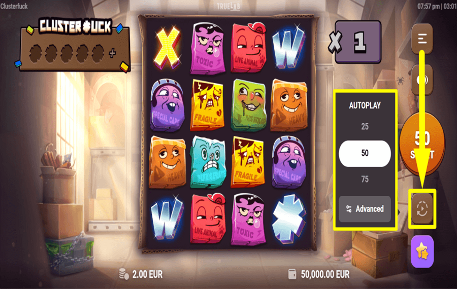 Cluster uck INICIAR REPRODUCCIÓN AUTOMÁTICA.