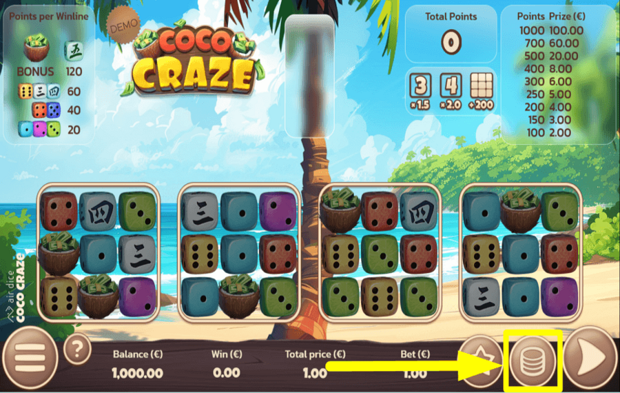 Coco Craze ОПРЕДЕЛИТЕ СВОЮ СТАВКУ.