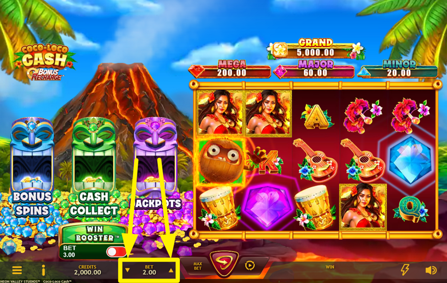 Coco Loco Cash Bonus Recharge BESTIMME DEINEN EINSATZ.