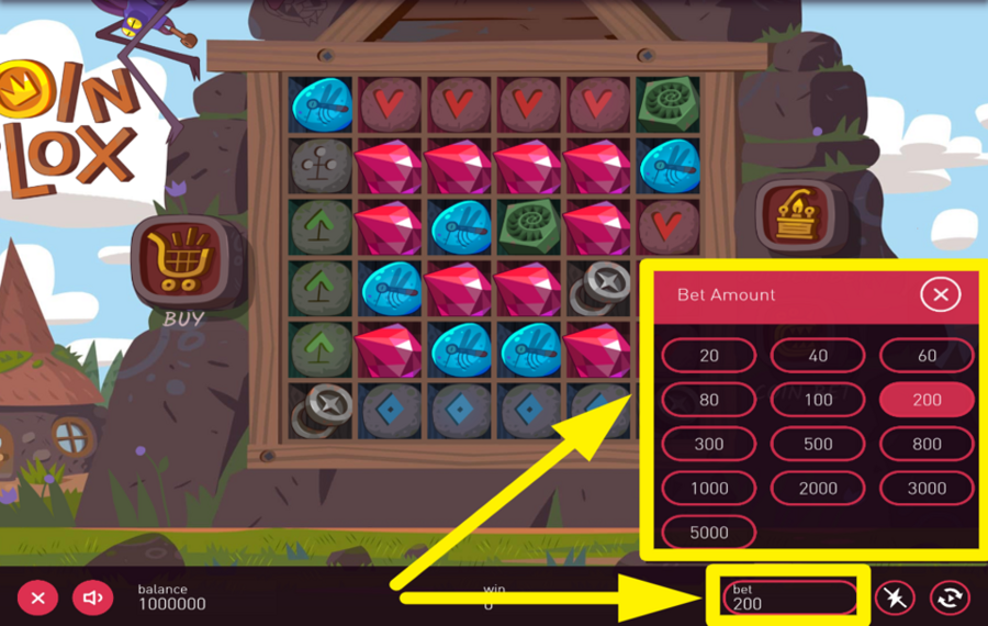 Coin Blox DECIDE ON YOUR WAGER.