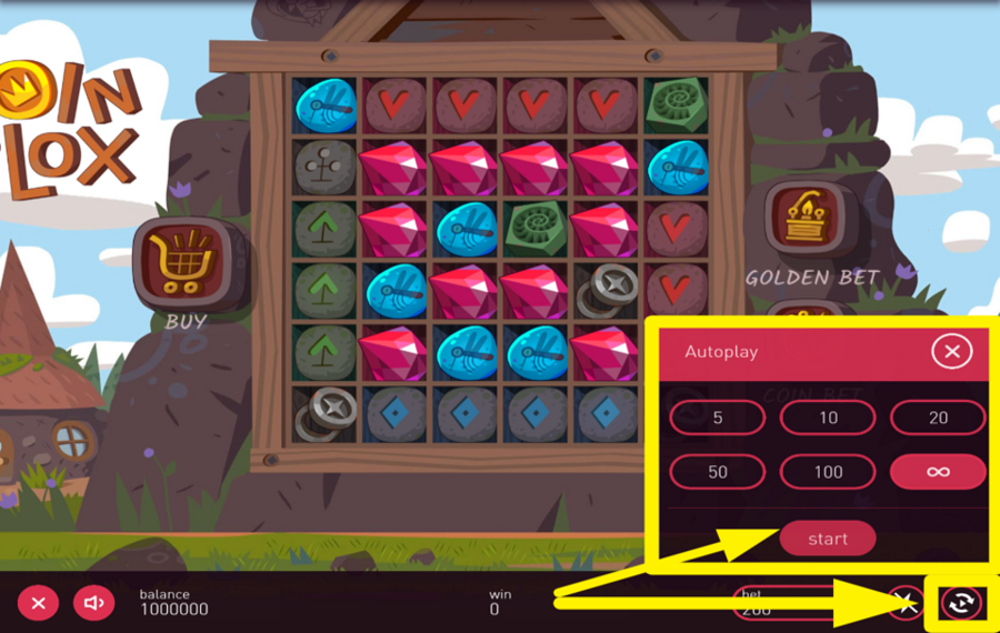 Coin Blox ENABLE AUTOPLAY.