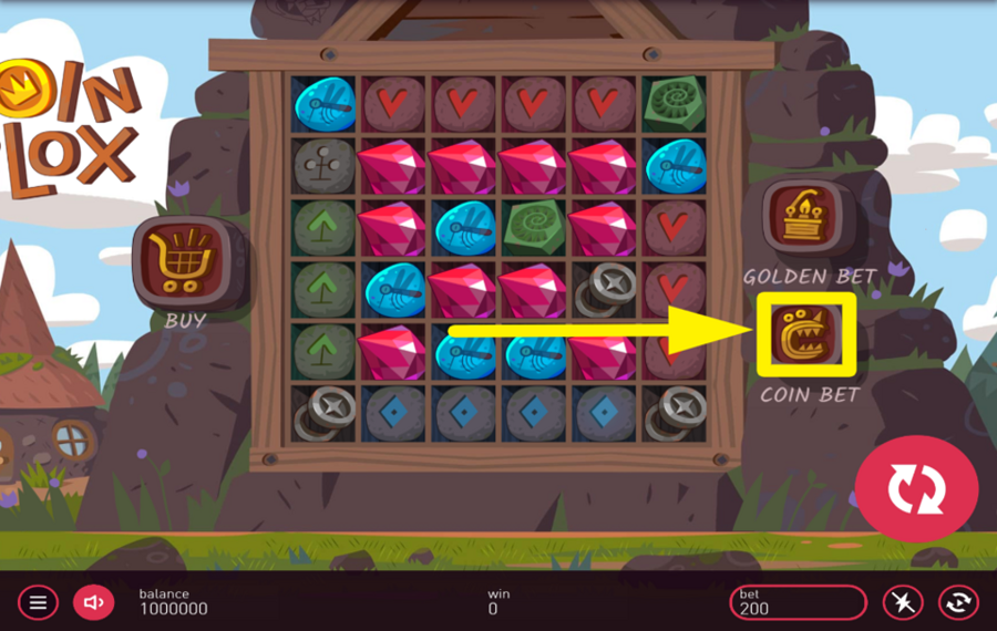 Coin Blox ACTIVATE COIN BET.