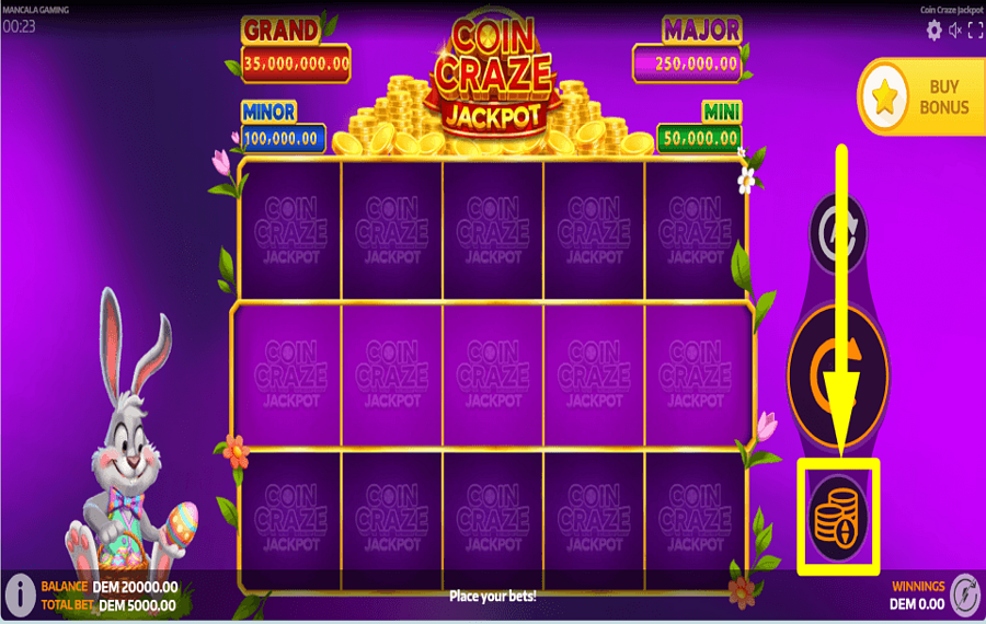 Coin Craze Jackpot DÉCIDEZ DE L'ENJEU.