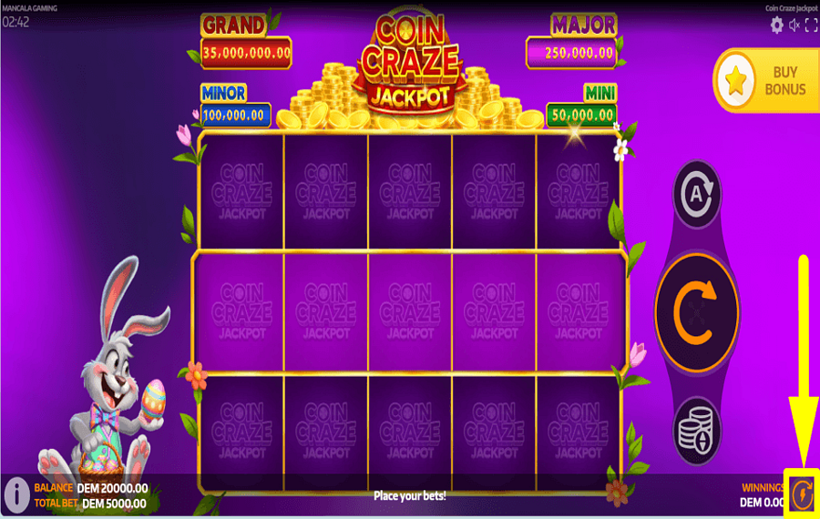 Coin Craze Jackpot ACCÉLÉREZ LE JEU.