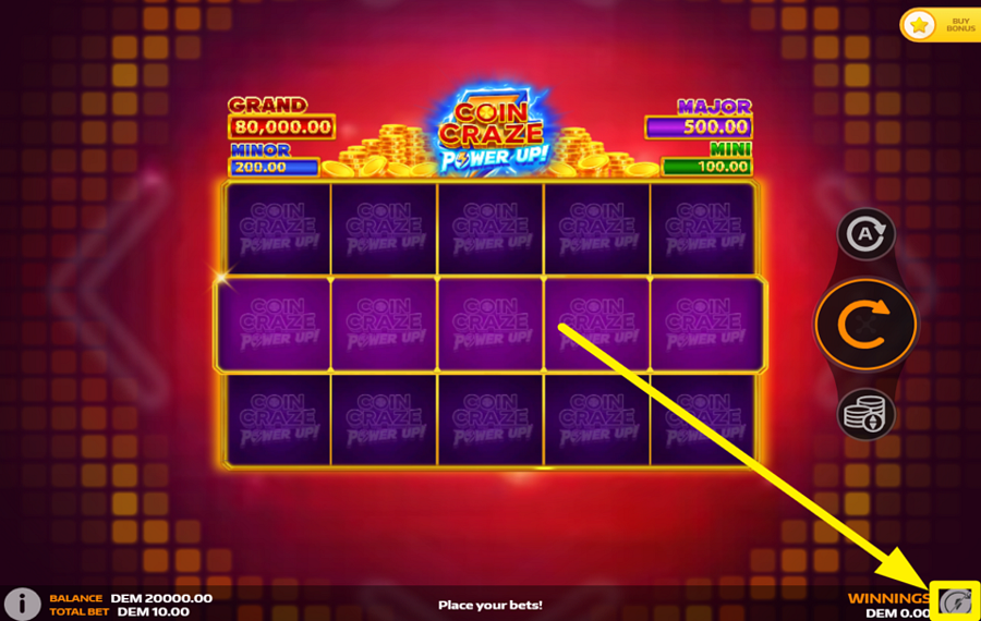 Coin Craze PowerUp AUGMENTE LA VITESSE.