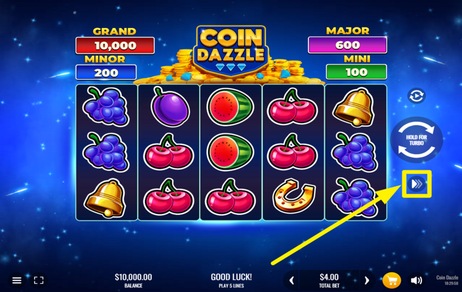 Coin Dazzle ENTFESSLE DIE TURBOLADUNG.