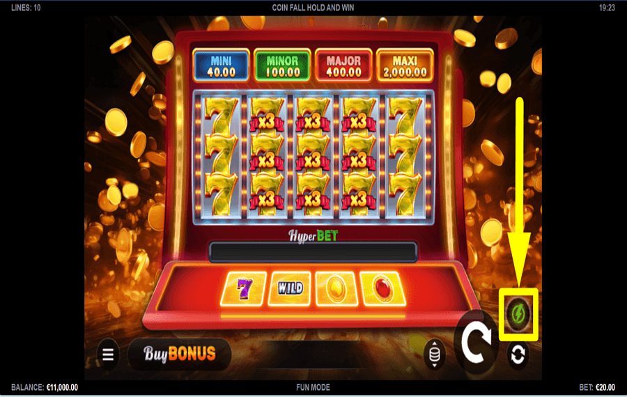 Coin Fall Hold and Win ВКЛЮЧИТЬ ТУРБО-РЕЖИМ.