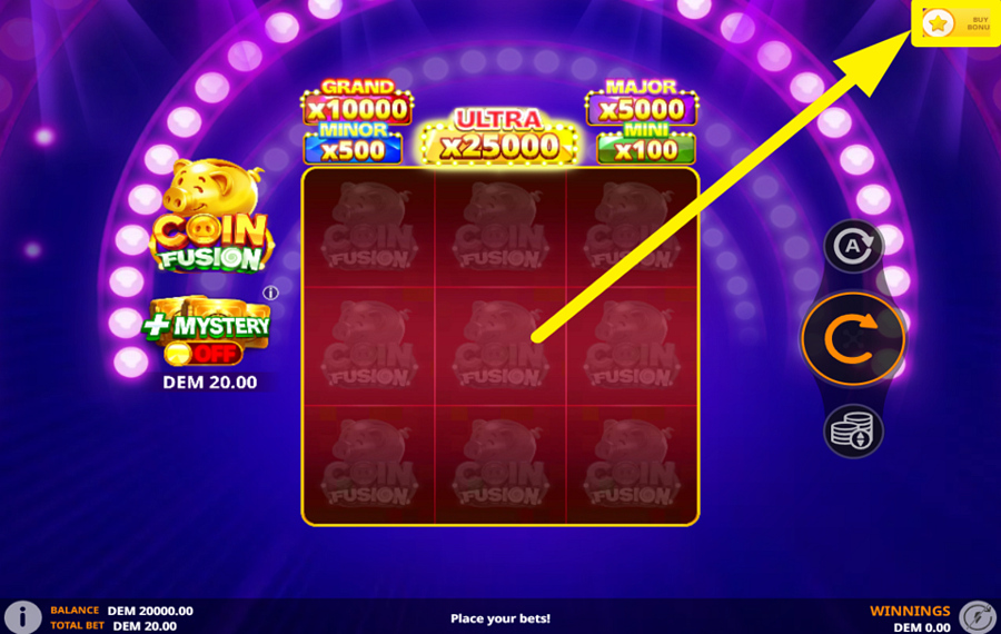 Coin Fusion 追加スピンを選ぼう！