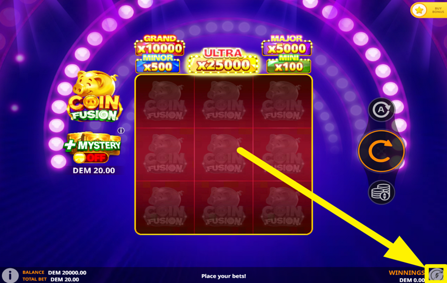 Coin Fusion 速度を変更してください。