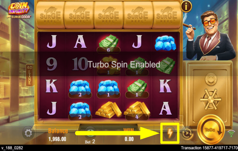 Coin infinity Surge Reel УСКОРЬТЕ ИГРУ.