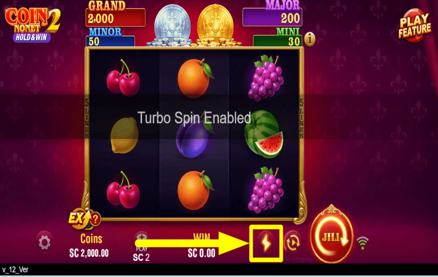 Coin Nonet 2 Hold and Win SPEED UP THE GAME.