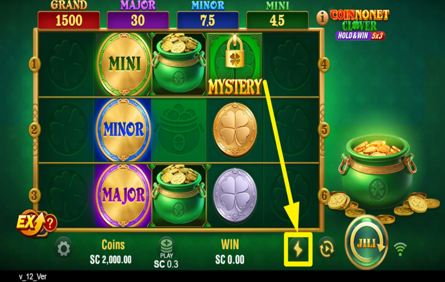 Coin Nonet Clover 4x4 Hold and Win ENTFESSLE DIE TURBOLADUNG.