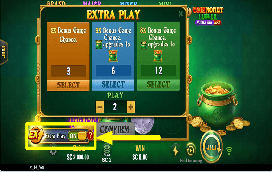 Coin Nonet Clover 5x3 Hold and Win APROVECHA LA OPORTUNIDAD.