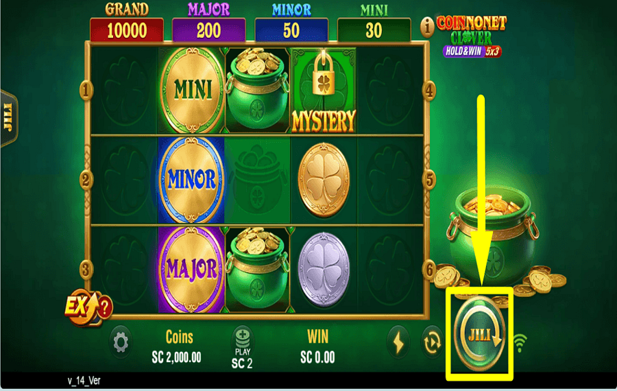 Coin Nonet Clover 5x3 Hold and Win COMIENCE A APUESTAR.