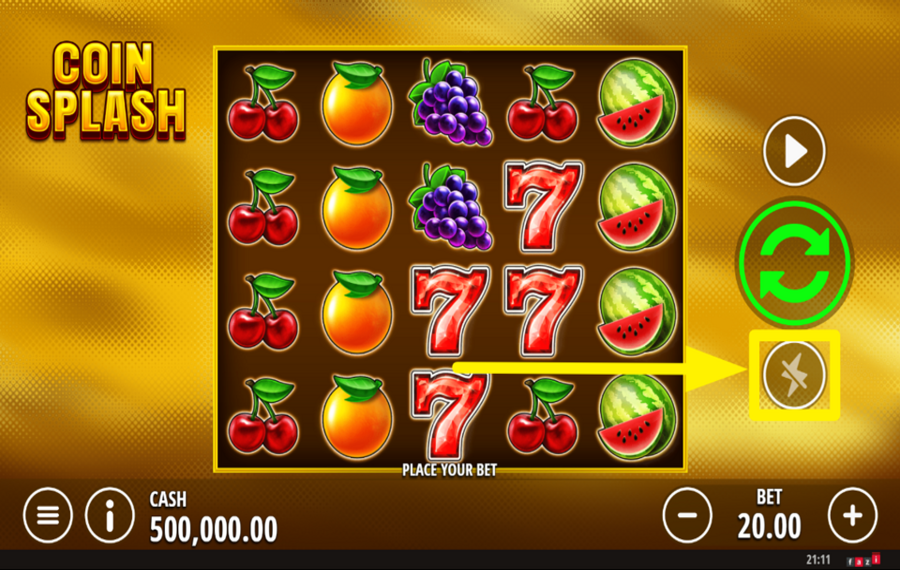 Coin Splash SPEED UP THE ACTION!