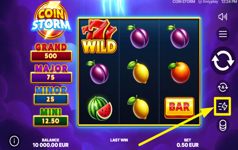 Coin Storm MAXIMIZE THE SPEED.