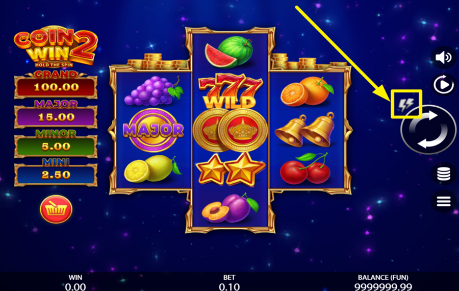 Coin Win 2 Hold the Spin AMP UP THE GAME.