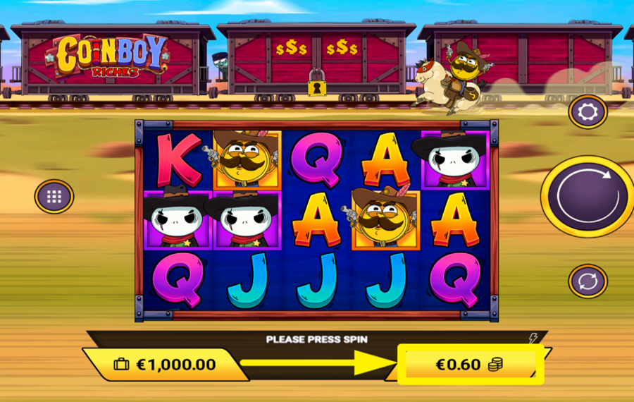 Coinboy Riches ADJUST YOUR BETTING AMOUNT.