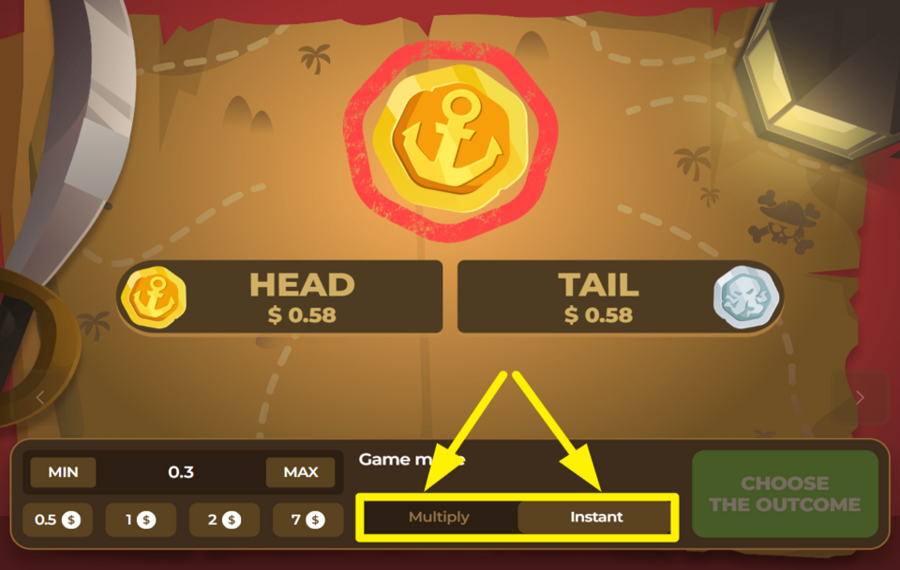 CoinFlip CHOISISSEZ VOTRE MODE DE JEU.