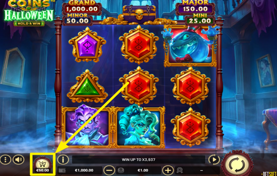 Coins of Halloween Hold and Win PROFITEZ DU JEU BONUS.
