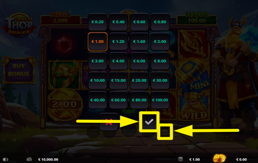 Coins of Thor ОПРЕДЕЛИТЕ СВОЮ СТАВКУ.