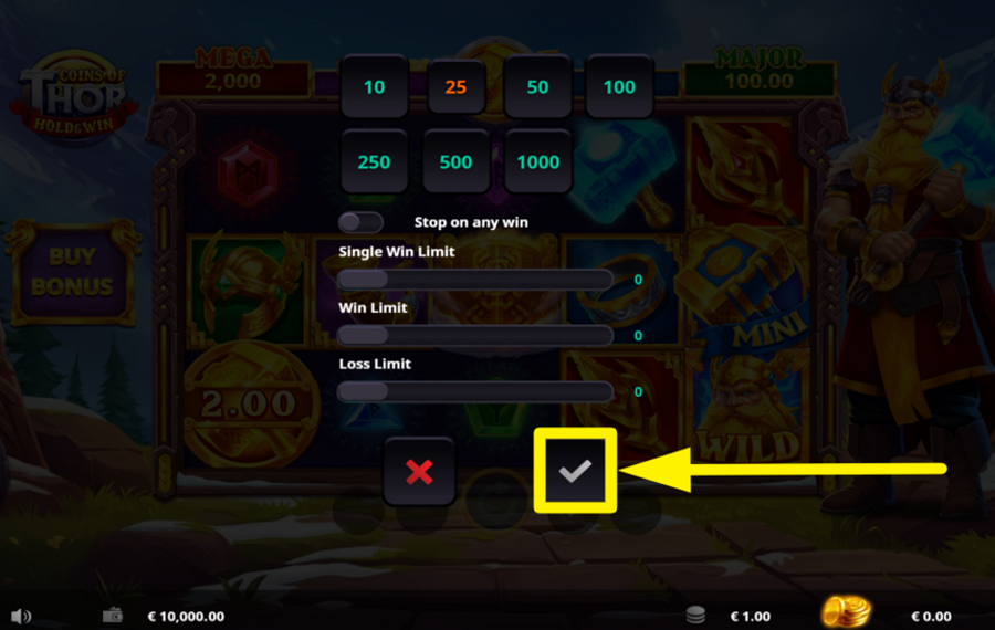 Coins of Thor ВКЛЮЧИТЕ АВТОМАТИЧЕСКИЙ ВОСПРОИЗВЕДЕНИЕ.