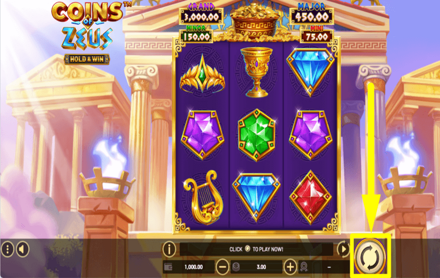 Coins of Zeus Hold and Win GIOCA PER VINCERE.
