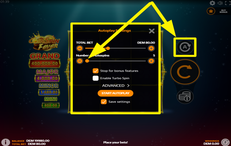 CoinSpin Fever ВЫБЕРИТЕ АВТОМАТИЧЕСКИЕ СПИНЫ