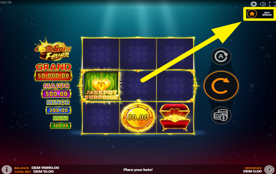 CoinSpin Fever КУПИТЬ БОНУСНЫЕ СПИНЫ.