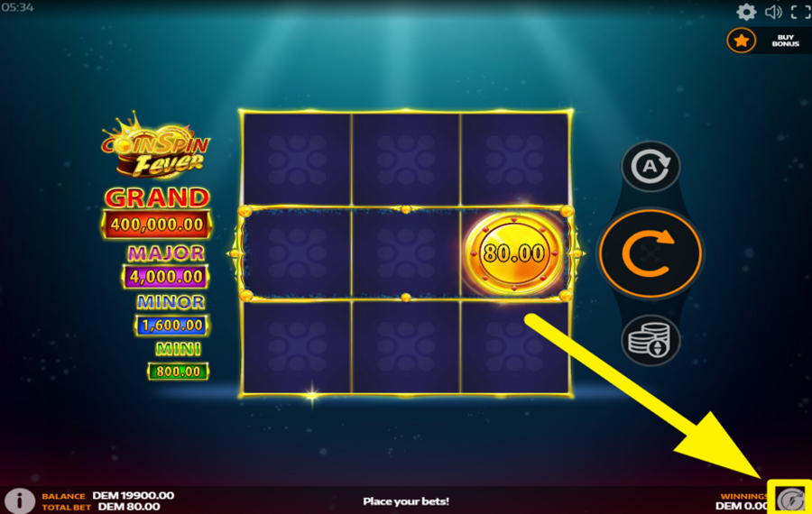 CoinSpin Fever ИЗМЕНИТЕ СКОРОСТЬ.